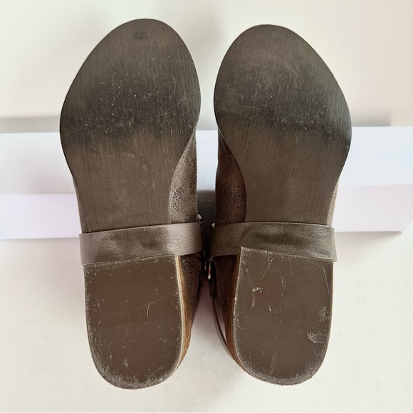 NOT RATED FINCH BOHO RODEO DISTRESSED SLOUCHY HARNESS ANKLE BOOTIE IN TAUPE Sz10 - Picture 9 of 14